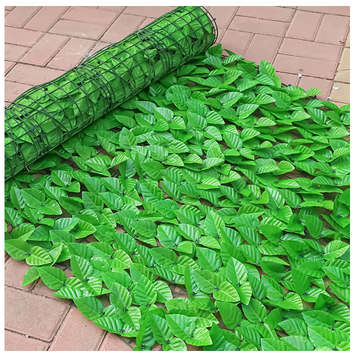 Gard viu decorativ frunze artificiale AT PERFORMANCE®, 3m x 1m lungime, verde deschis